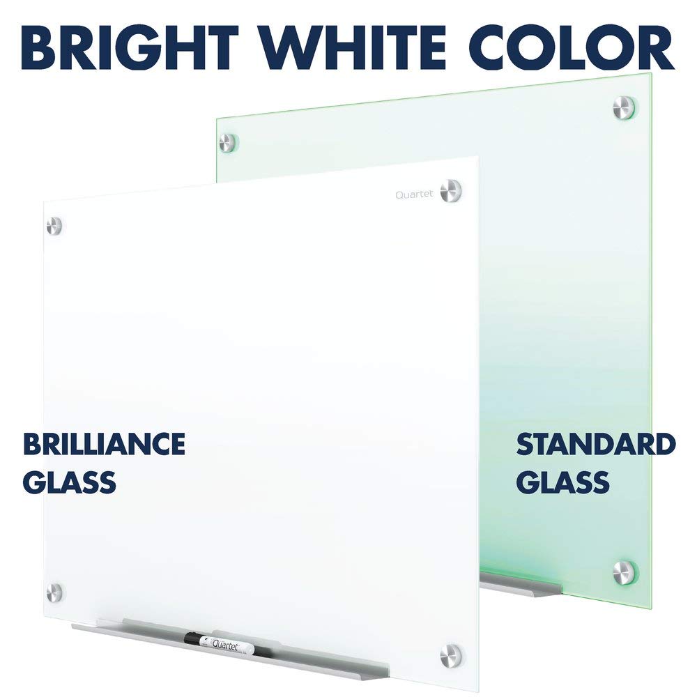 Quartet Dry Erase Board, Magnetic Whiteboard 36" x 24", Glass Board for Wall, Infinity, Brilliance White (G23624W)