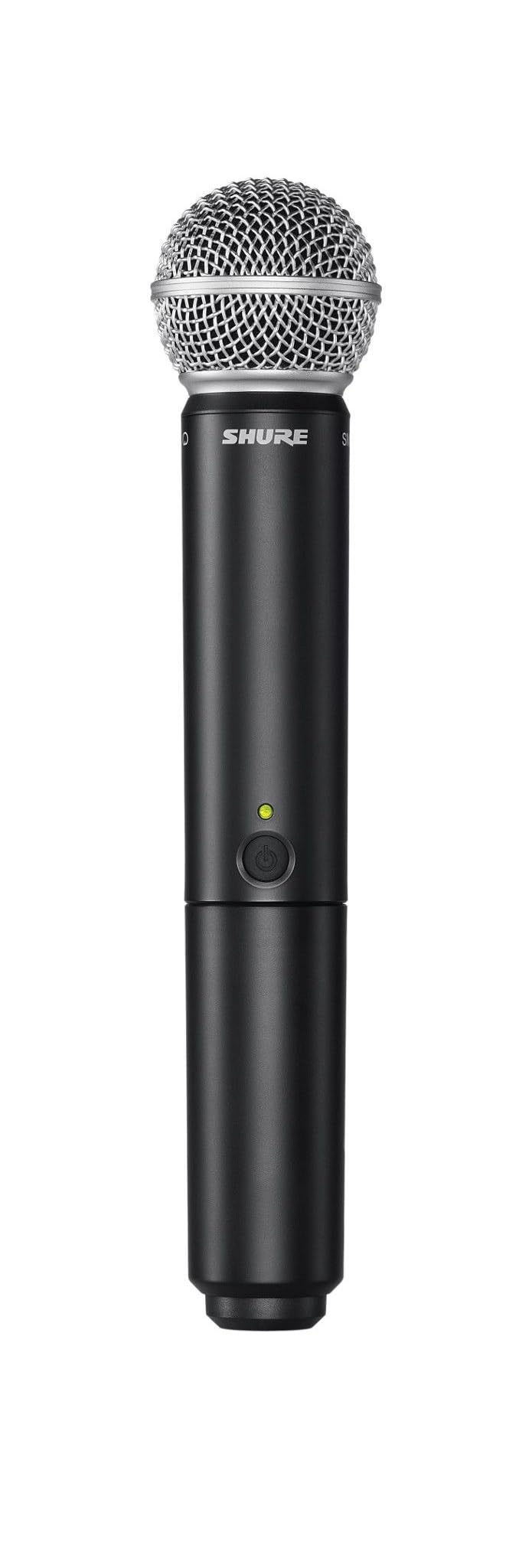 Shure BLX24/SM58 Wireless Microphone System - 14-Hour Battery Life, 300 ft Range, UHF | Includes SM58 Handheld Vocal Mic, Single Channel Receiver | H9 Band (BLX24/SM58-H9)