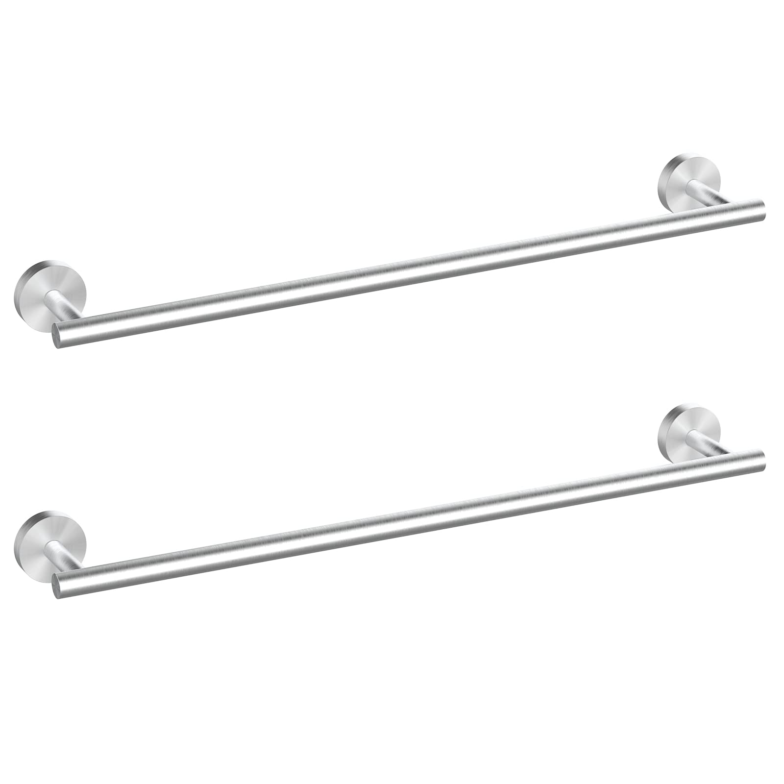 Cilee 2 Pieces Matte Black Bathroom Towel Bar, 24 Inch Double Towel Racks,Bathroom Towel Holder Towel Hanger for Bathroom Stainless Steel Wall Mount