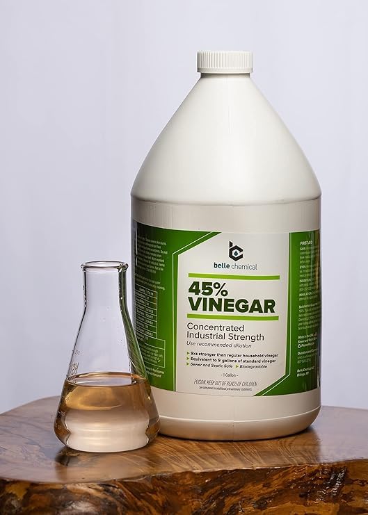 45% Pure Vinegar - Concentrated Industrial Grade (2-Gallons)