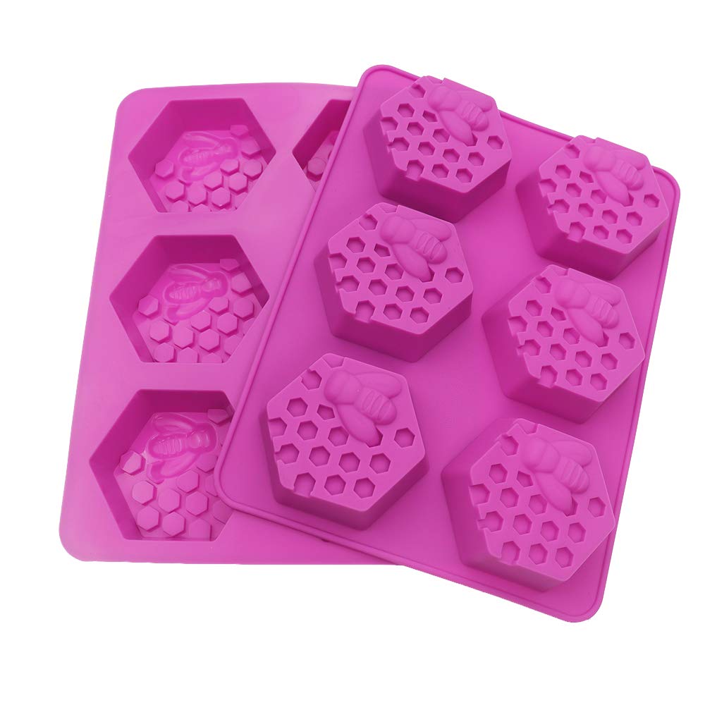 Sakolla 2 Pack Insect Silicone Soap Molds, 6-Cavity Dragonfly Butterfly Ladybug Shape Silicone Molds for Soap Making, DIY Baking Mold for Lotion Bars, Chocolate, Candy, Muffin, Biscuit, Cookie Pans