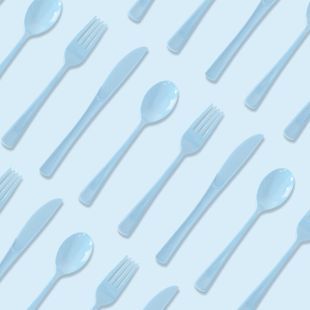 150 Pack Plastic Silverware,Disposable Cutlery Set Heavy Duty Utensil Sets 50 Forks 50 Knives 50 Spoons for Brithday, Wedding,Home School Party Picnics Restaurant Outdoor Events (Black)