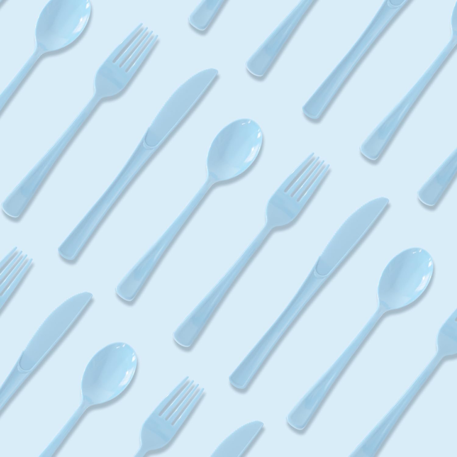 150 Pack Plastic Silverware,Disposable Cutlery Set Heavy Duty Utensil Sets 50 Forks 50 Knives 50 Spoons for Brithday, Wedding,Home School Party Picnics Restaurant Outdoor Events (Black)