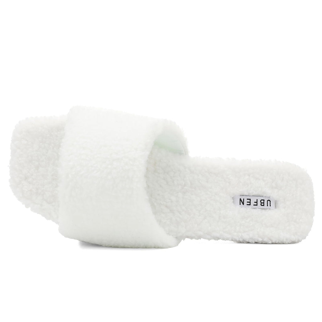 UBFEN Womens Mens Slippers Memory Foam Comfort Fuzzy Plush Lining Slip On House Shoes