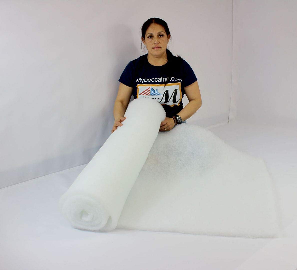 Mybecca 24 Inch Wide (1 Yard) Quilt Batting Multipurpose Dacron Fiber Polyester Wadding Fabric Loft Upholstery Grade Padding 36" x 24" (2' x 6')