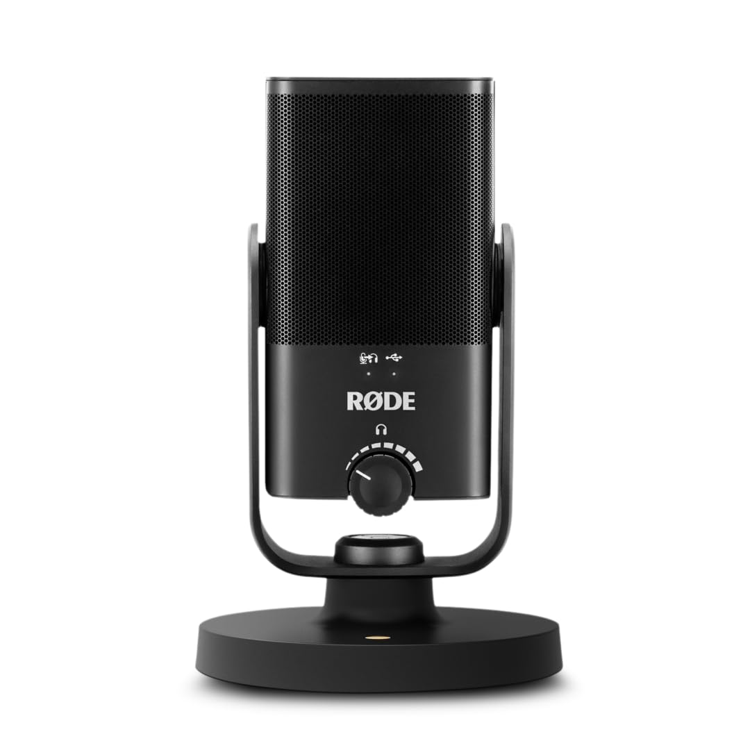 RØDE NT-USB Versatile Studio-quality Condenser USB Microphone with Pop Filter and Tripod for Streaming, Gaming, Podcasting, Music Production, Vocal and Instrument Recording
