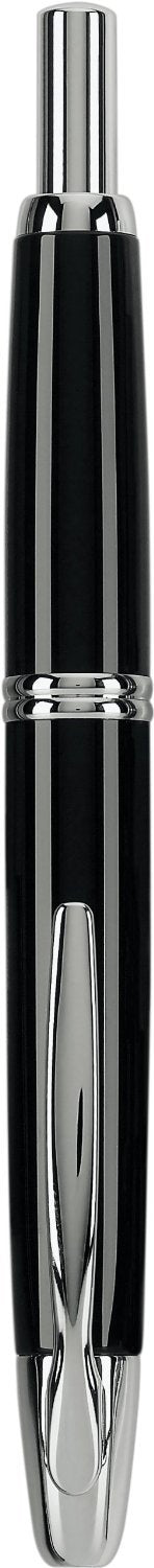 PILOT Vanishing Point Collection Refillable & Retractable Fountain Pen, Black Carbonesque Barrel with Rhodium Accents, Blue Ink, Medium Nib (60246)