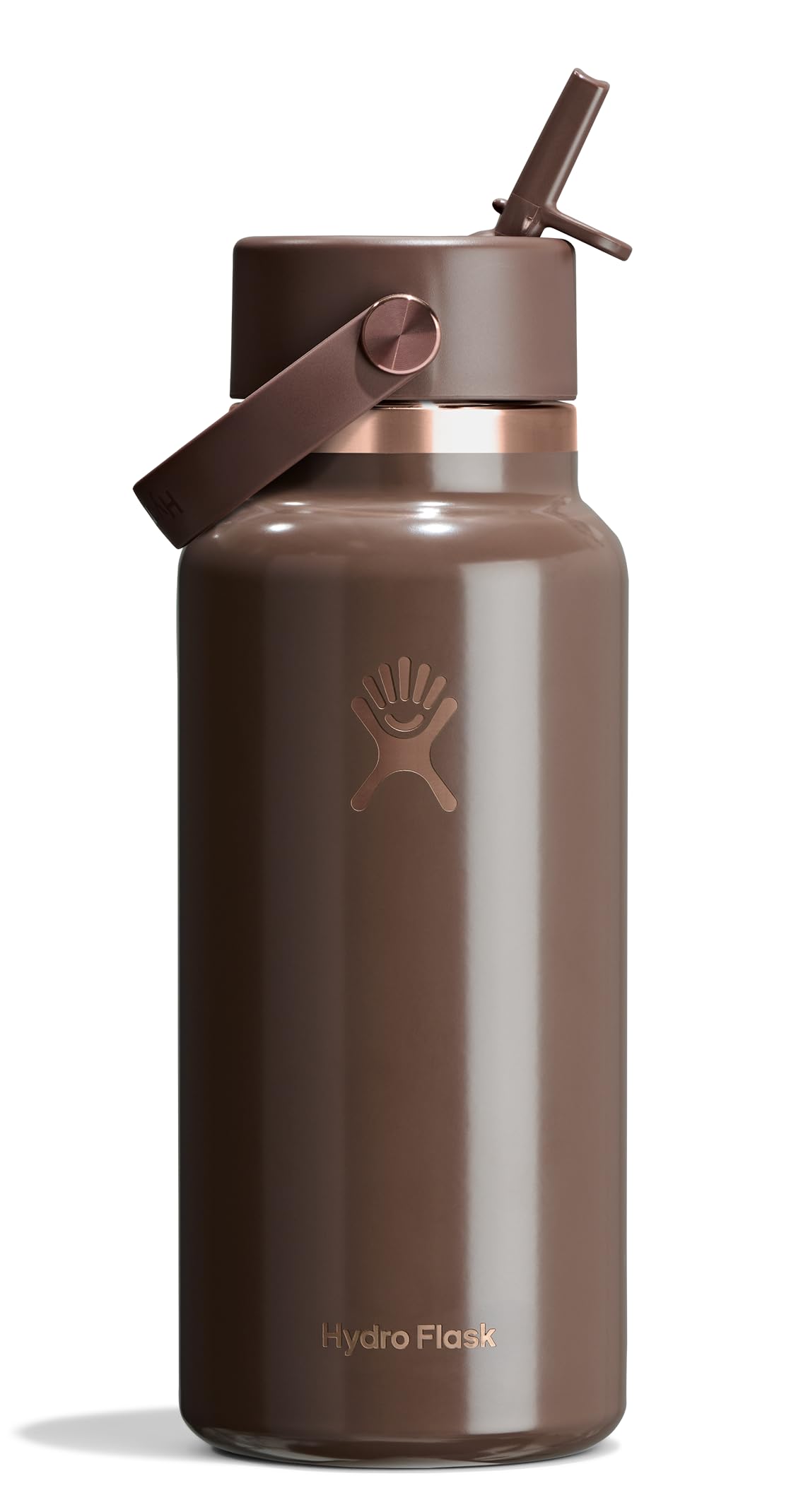 Hydro Flask Water Bottle - Insulated Stainless Steel - Wide Straw Lid, Non Spill, Leakproof in 24 Oz Forest Green Arc