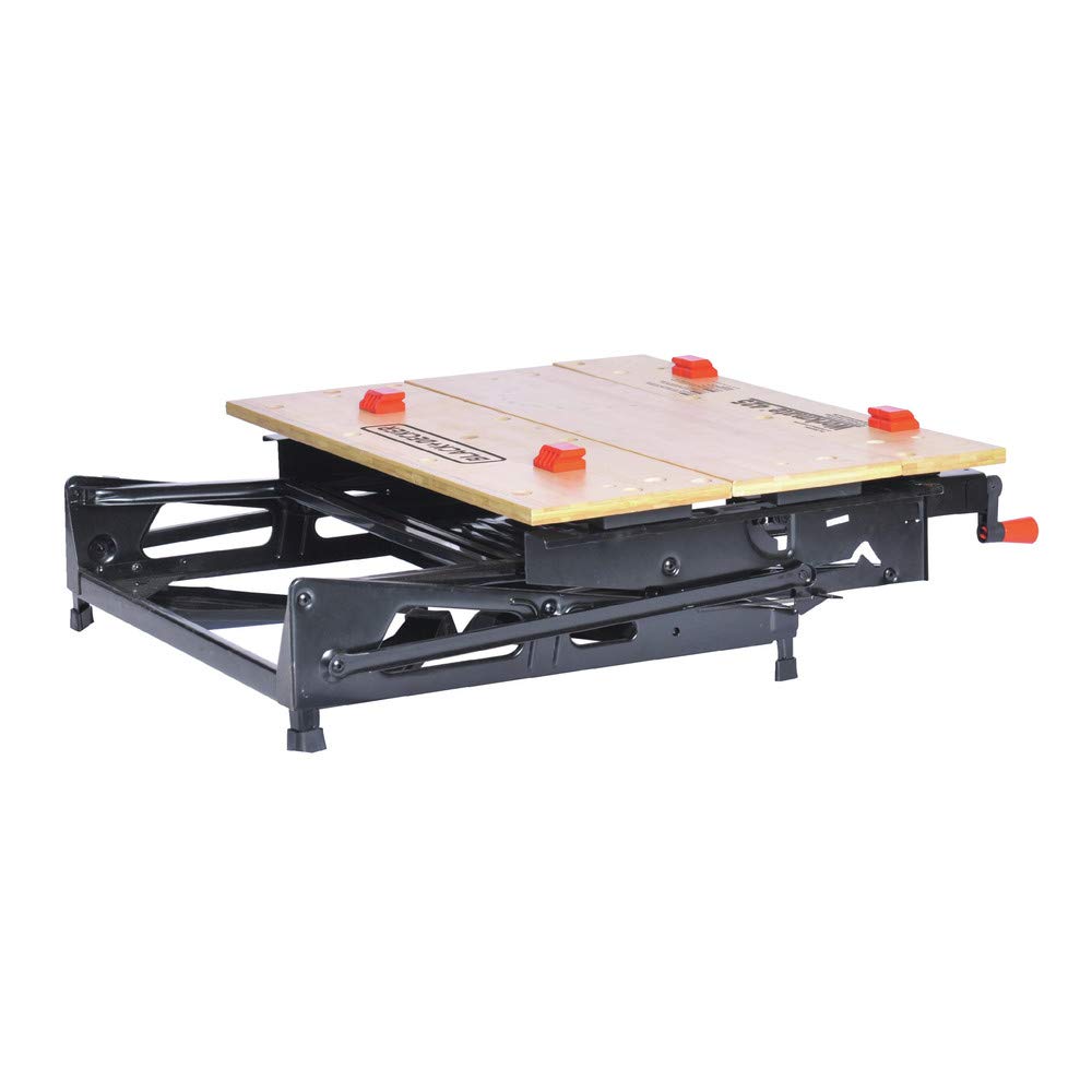 BLACK+DECKER Portable Workbench, Project Center and Vise with IRWIN QUICK-GRIP Clamps, One-Handed, Mini Bar, 6-Inch, 4-Pack (WM425-A & 1964758)
