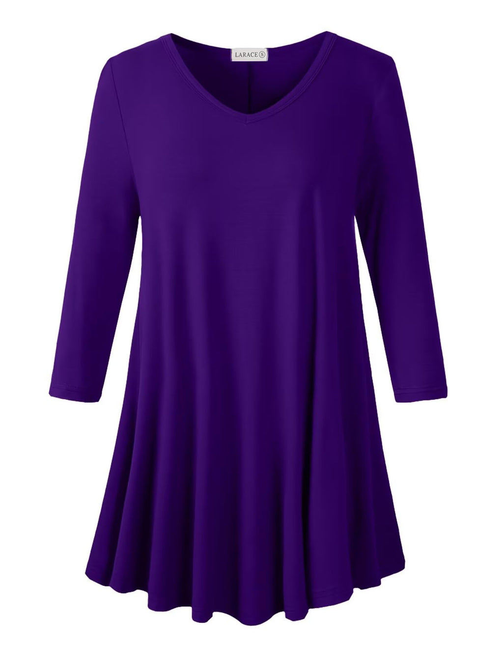 LARACE Plus Size Tops for Women 3/4 Sleeve Shirts V Neck Tunic Tops Blouses
