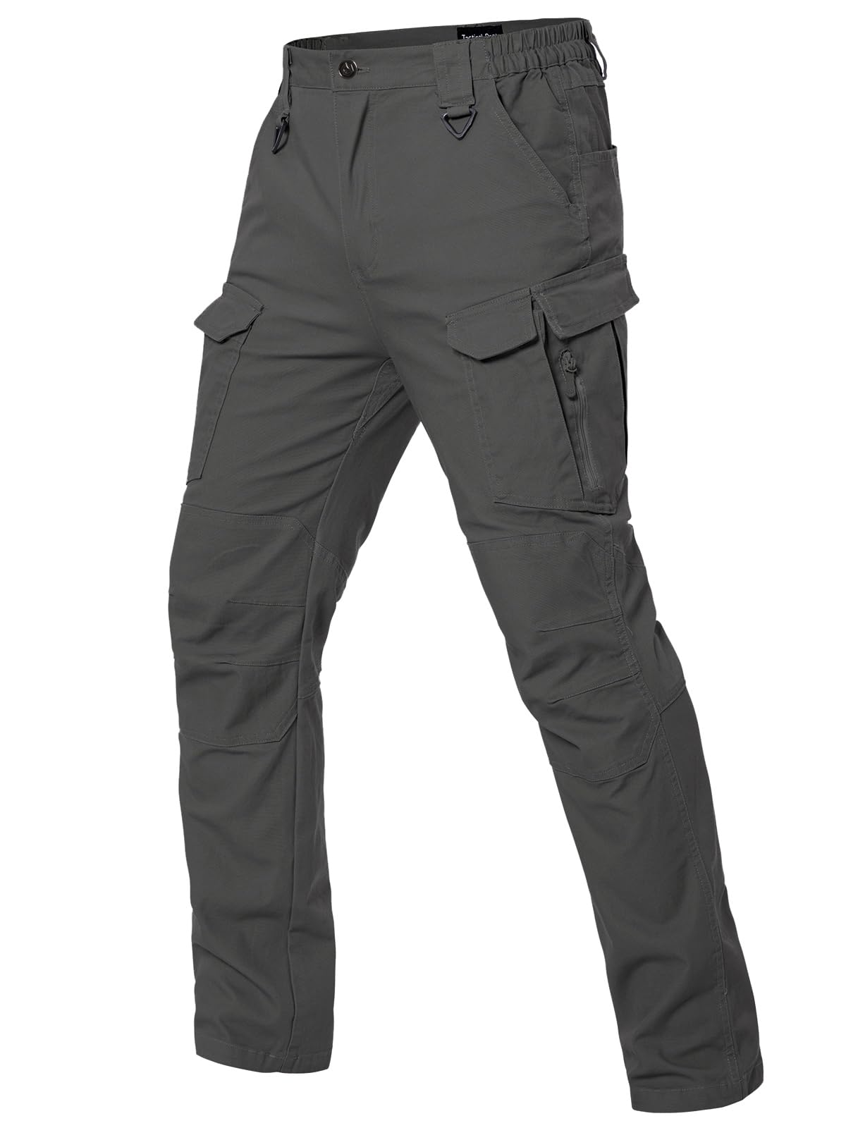MANSDOUR Men's Cotton Hiking Tactical Pants Lightweight Stretch Military Combat Cargo Work Pants