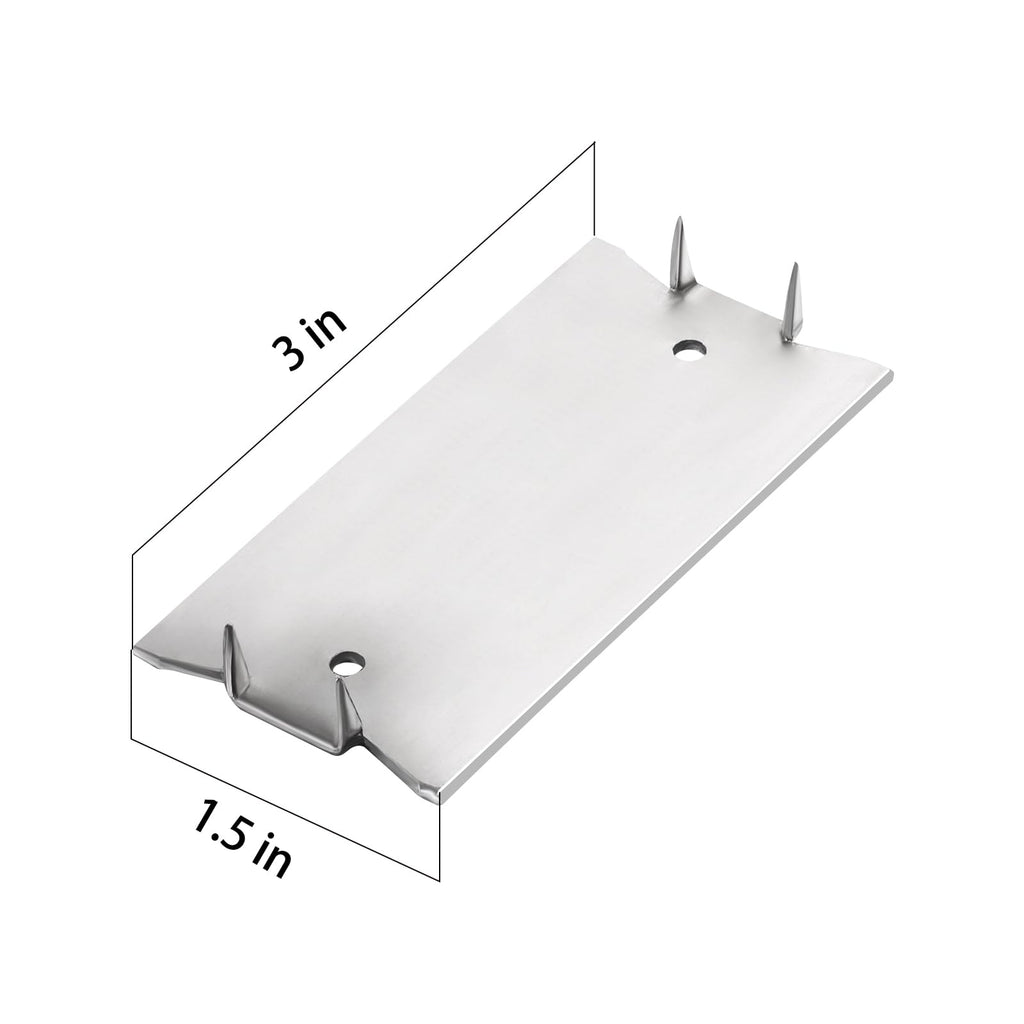 Wensilon(30 pcs) Stainless Steel 304 1.5X2 Inch 16-Gauge Anti-Nail Protection Plate Shield, Nail Plate for Wood Studs, Steel Cable Wire Protector Plate with Sharp Pointed Prongs