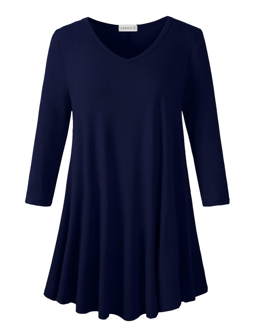 LARACE Plus Size Tops for Women 3/4 Sleeve Shirts V Neck Tunic Tops Blouses