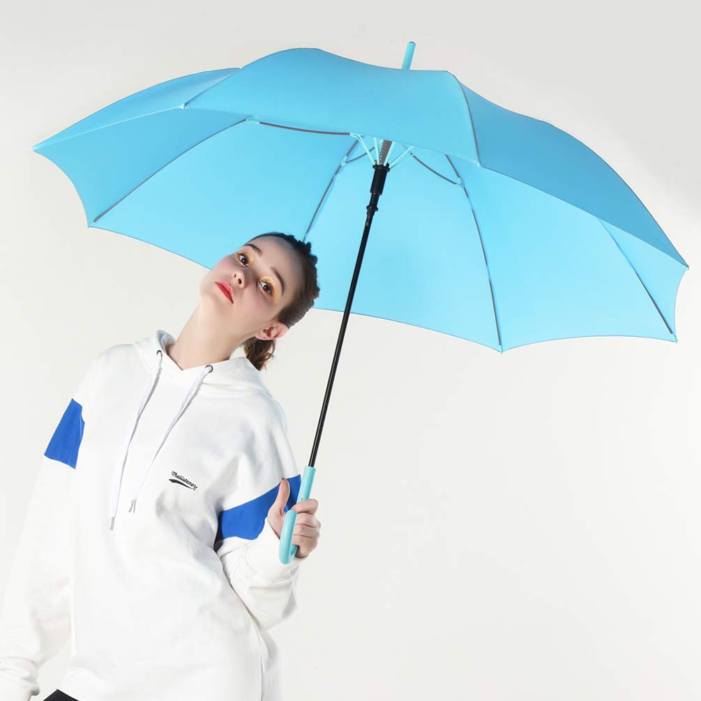 RUMBRELLA UV Stick Umbrella Auto Open UPF 50+ with J Hook Handle 51IN