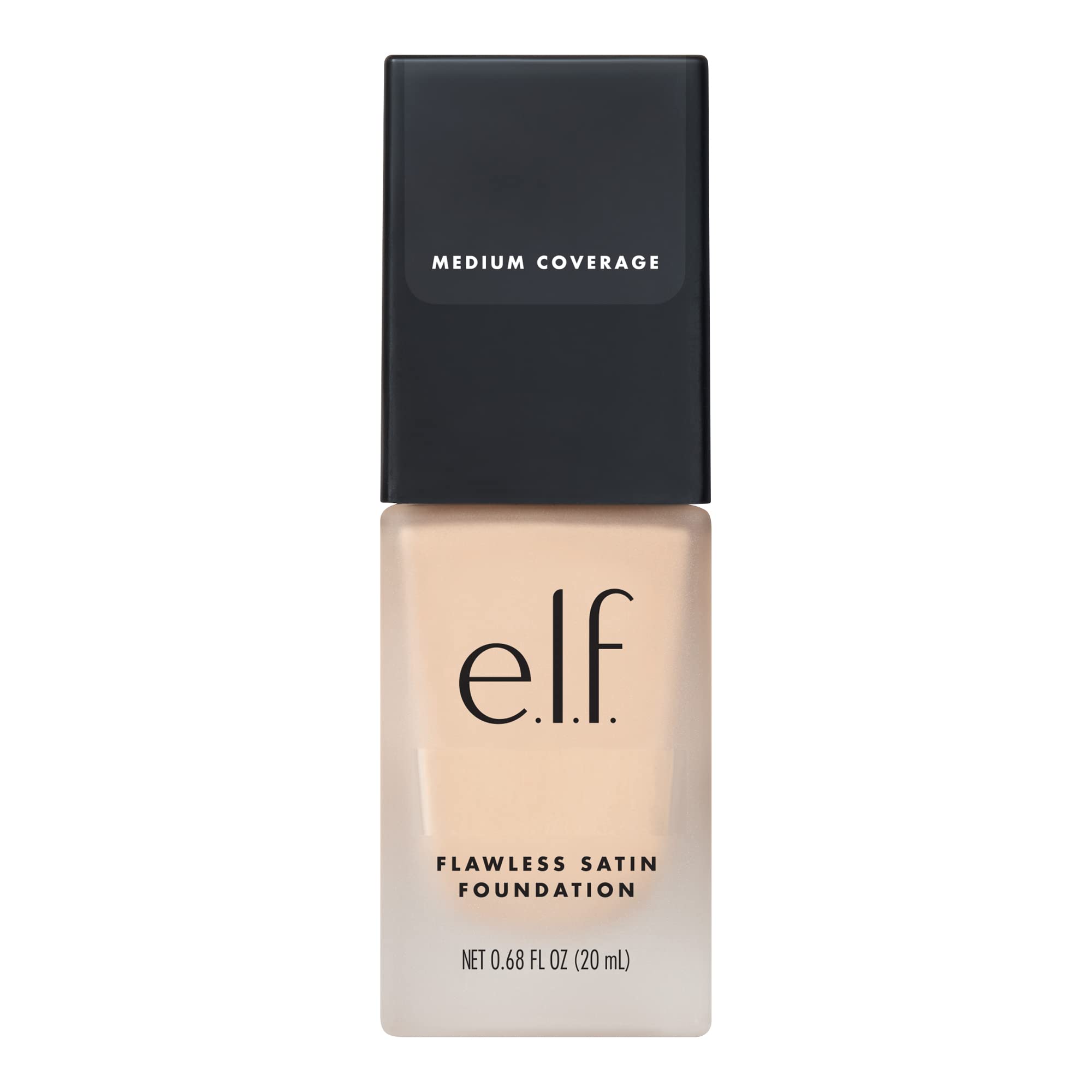 e.l.f. Flawless Satin Foundation, Lightweight & Medium Coverage, Semi-Matte Finish, Vegan & Cruelty-Free, Alabaster, 0.68 Fl Oz (20mL)