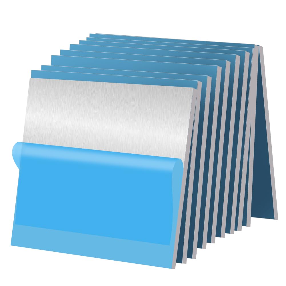 5PCS 6061 Aluminum Sheet Metal 1/4" x 4" x 4", Aluminum Plates Covered with Protective Film, Heat Treatable Aluminum Flat Bar for DIY Craft, Industry