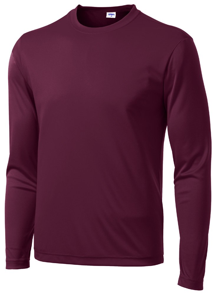 Men's Long Sleeve Moisture Wicking Athletic Shirts, Dry Fit Long Sleeve UV Protection Shirts Men for Workout, Running, Hiking