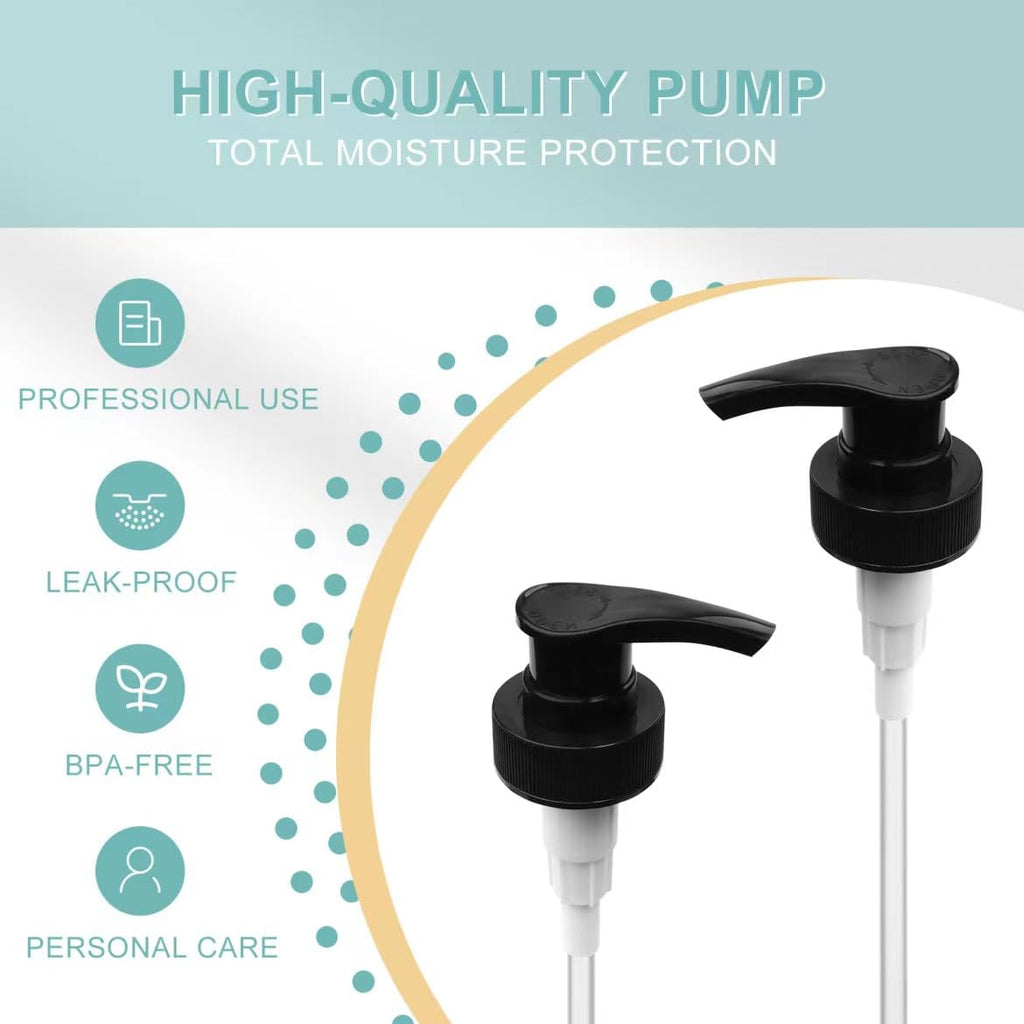 Gallon Pump Dispenser, Fits Most 1 Gallon Jugs and Containers 38/400 Pump Lid Top Replacement for Sanitizer, Lotion, Shampoo, Conditioner (6 Pack)