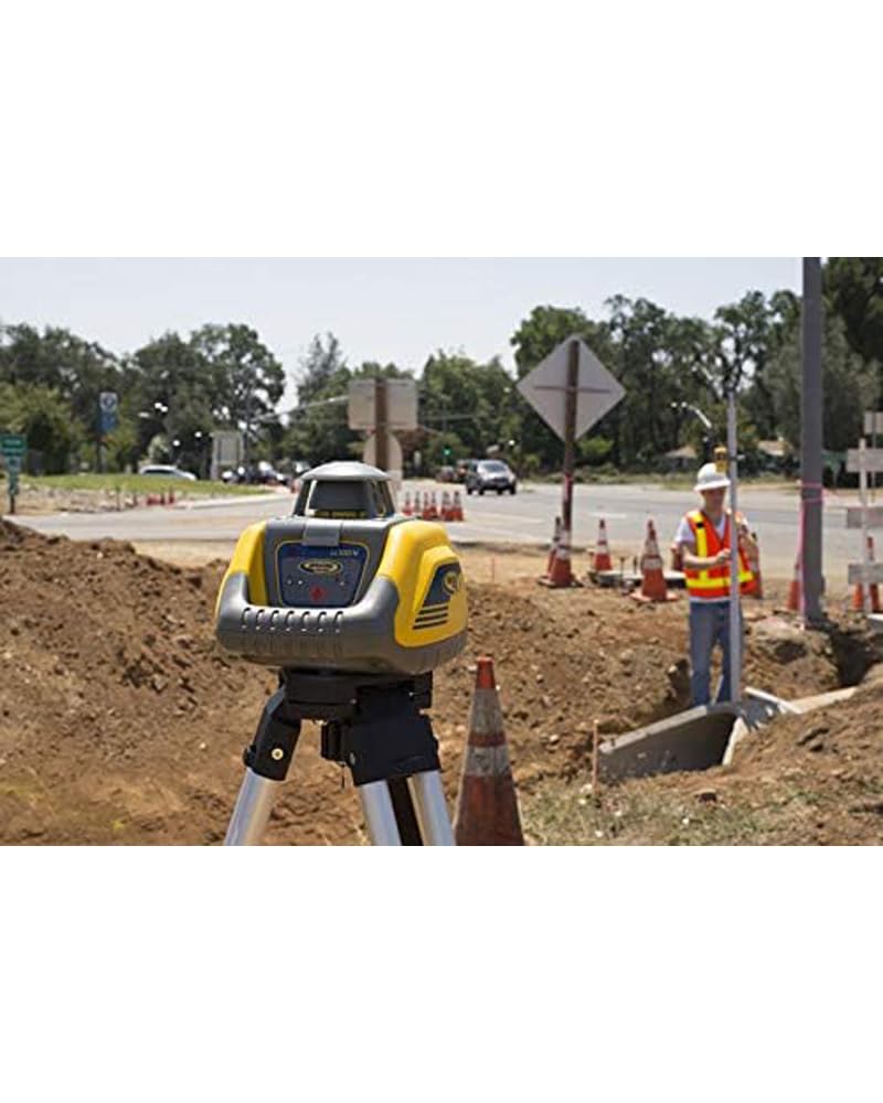 Spectra Precision LL100N Laser Level, Self-Leveling laser with HR320 Receiver, Class 2, C59 Rod Clamp, Alkaline Batteries, Carry Case, Yellow
