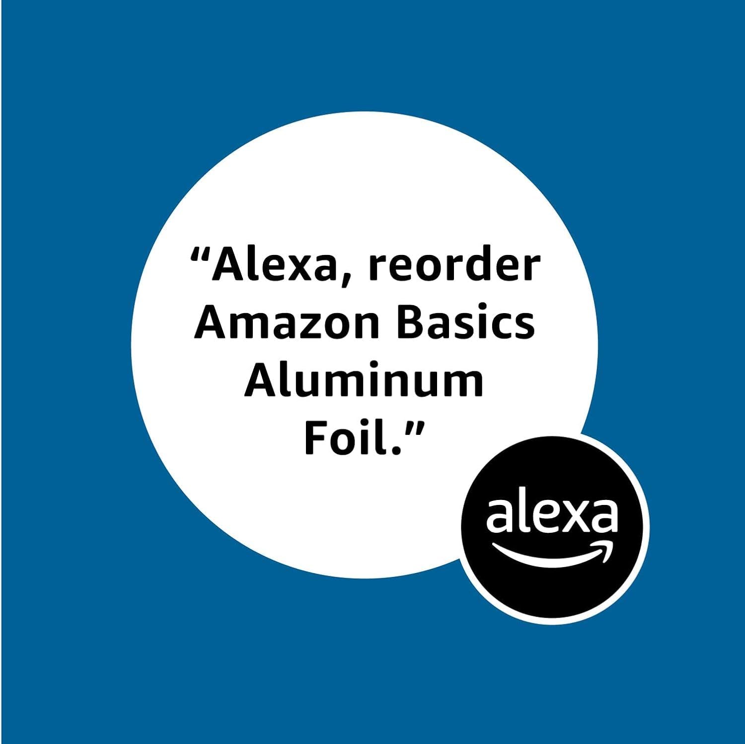 Amazon Basics Aluminum Foil for Cooking, Roasting and Food Wrap, 175 Sq Ft, Pack of 2