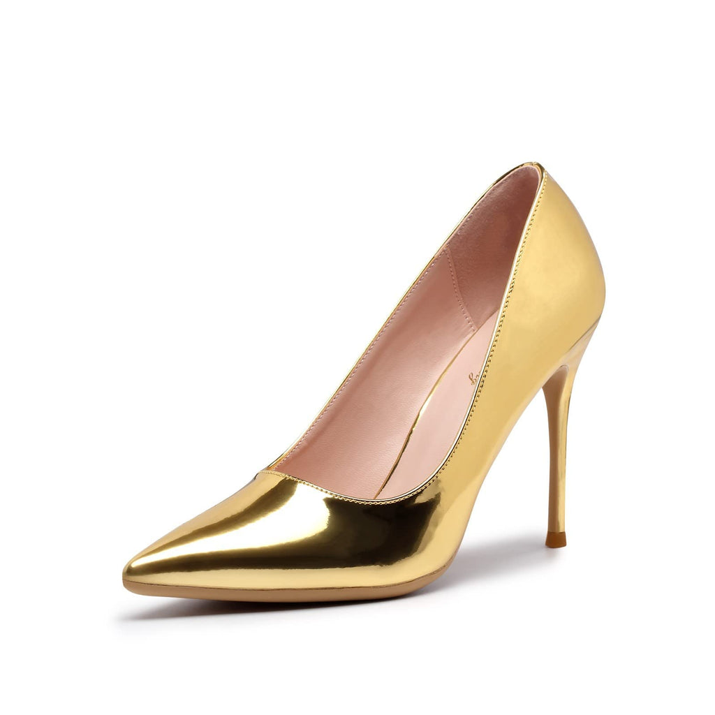Elisabet Tang High Heels, Womens Pointed Toe Slip on Stilettos Party Wedding Pumps Basic Shoes