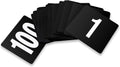 New Star Foodservice 23145 Double Side Plastic Table Numbers, 1 to 25, 4" x 4", Light Grey on Black