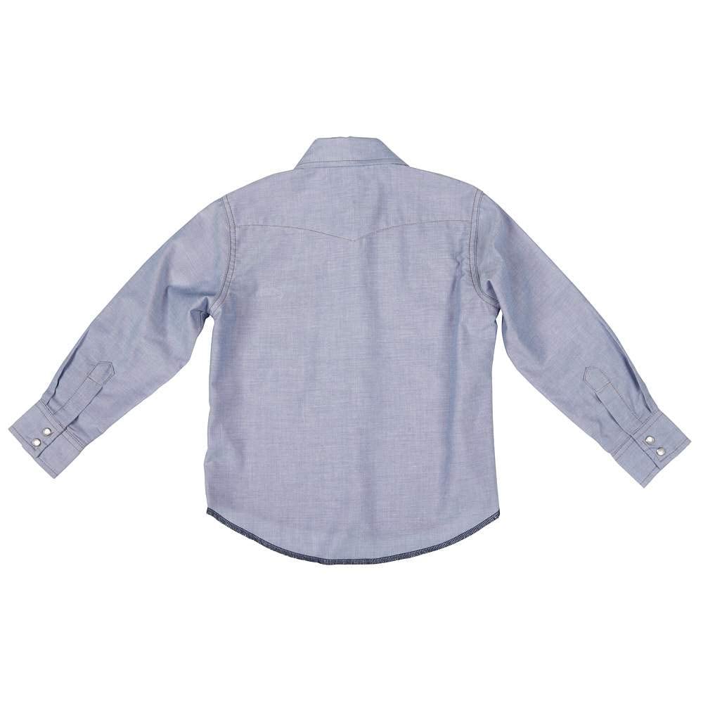 Wrangler Boy's Long Sleeve White Snap Shirt