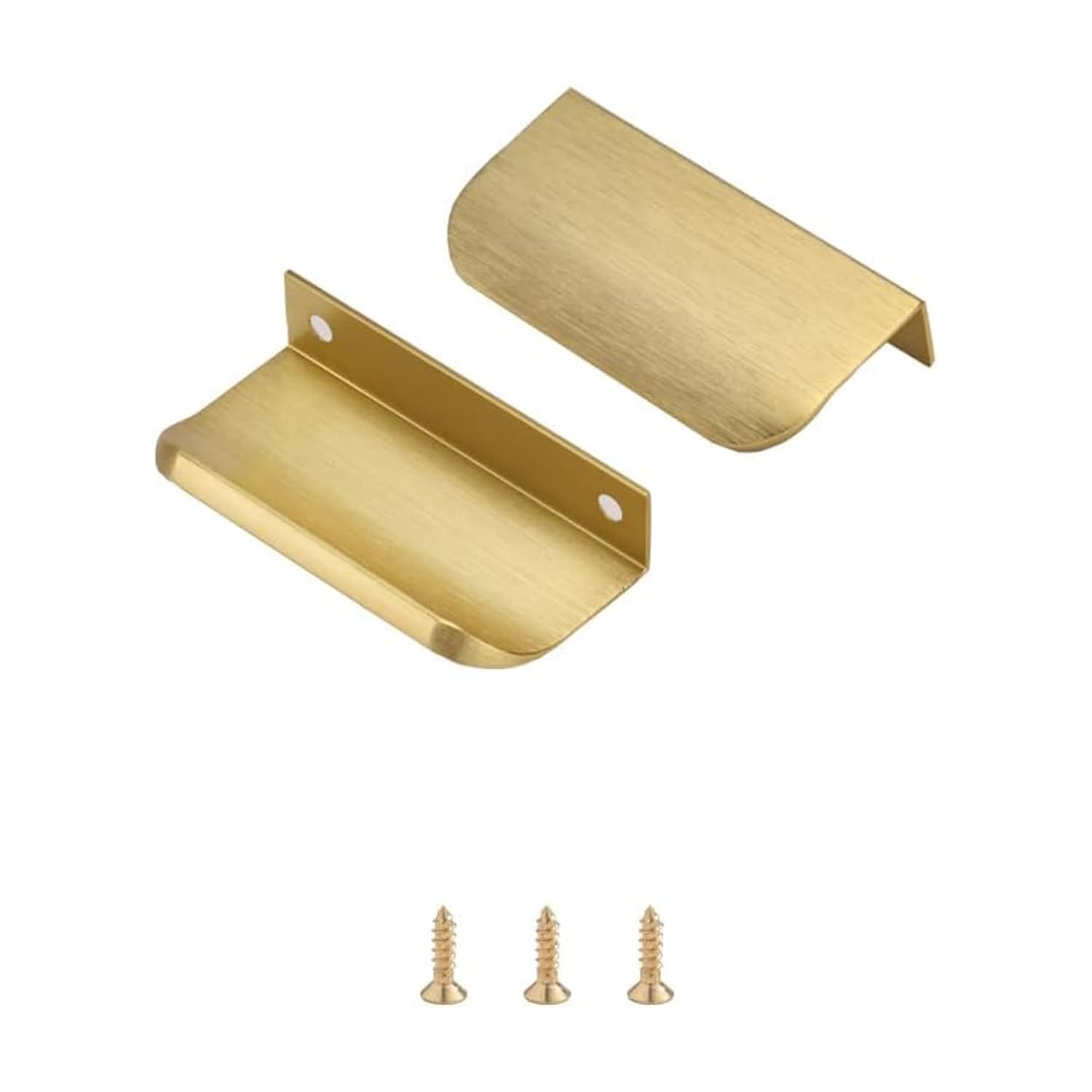 Satanga Edge Finger Pulls for cabinets Kitchen Concealed Drawer Pull Aluminum Hidden Back Mount Door Handle for Home Pack of 5 Modern White 3 Inch Overall Length Easy Installation