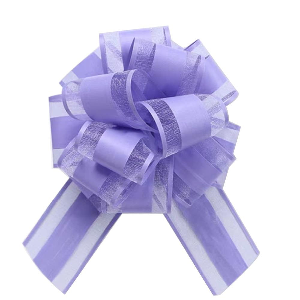 6 PCS Large Pull Bows,Bow for Gift Wrapping,6 inches,Christmas Party Birthday Gift Wedding Ribbon Bows for Wrapping Boxes or Flower Decorations, Valentine's Day Gift Decorations