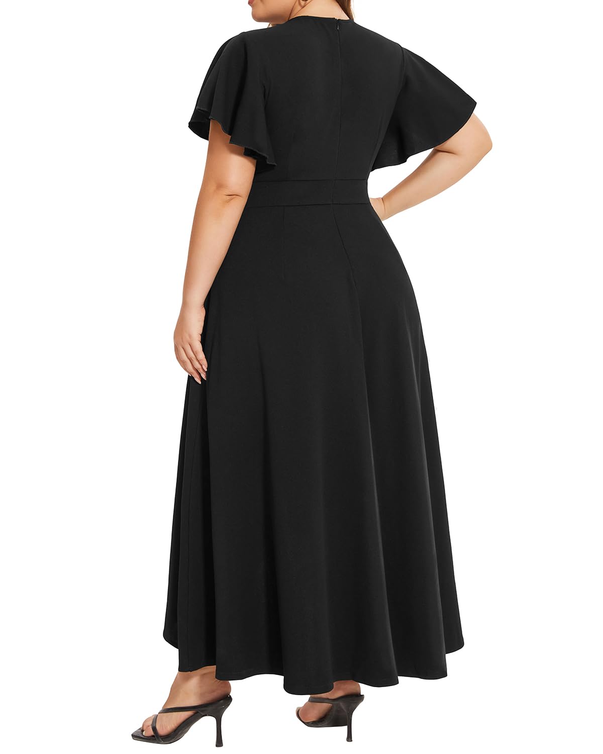 Pinup Fashion Women Plus Size Dresses Wedding Guest - Formal Cocktail Wrap High Low Long Dress