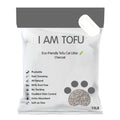 I AM TOFU - Natural Flushable Tofu Cat Litter, Low Dust Lightweight Clumping Litter, Odor Control (10 lb Bag, Charcoal)