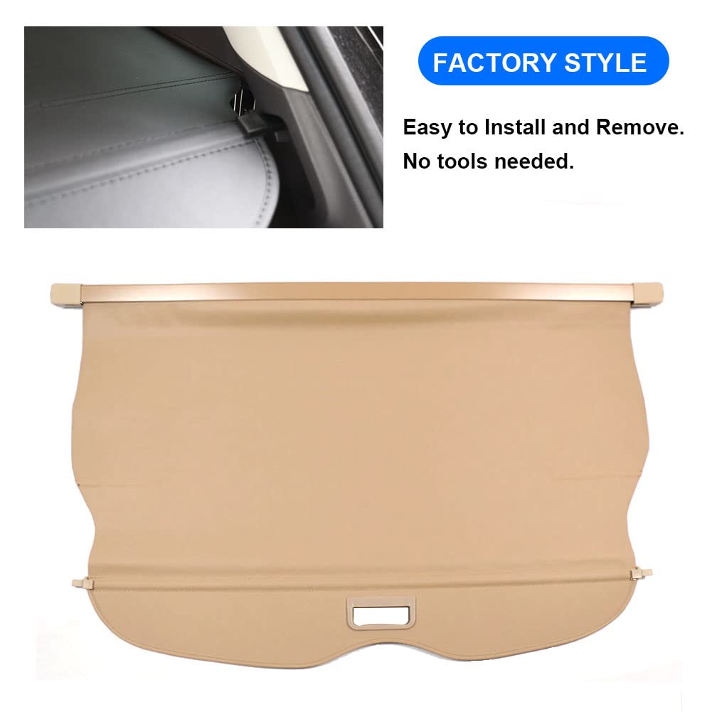 Cargo Cover for Jeep Grand Cherokee (2 Row; WL) 4XE Accessories 2022-2025 2026 Rear Black Trunk Shade Luggage Security Cover