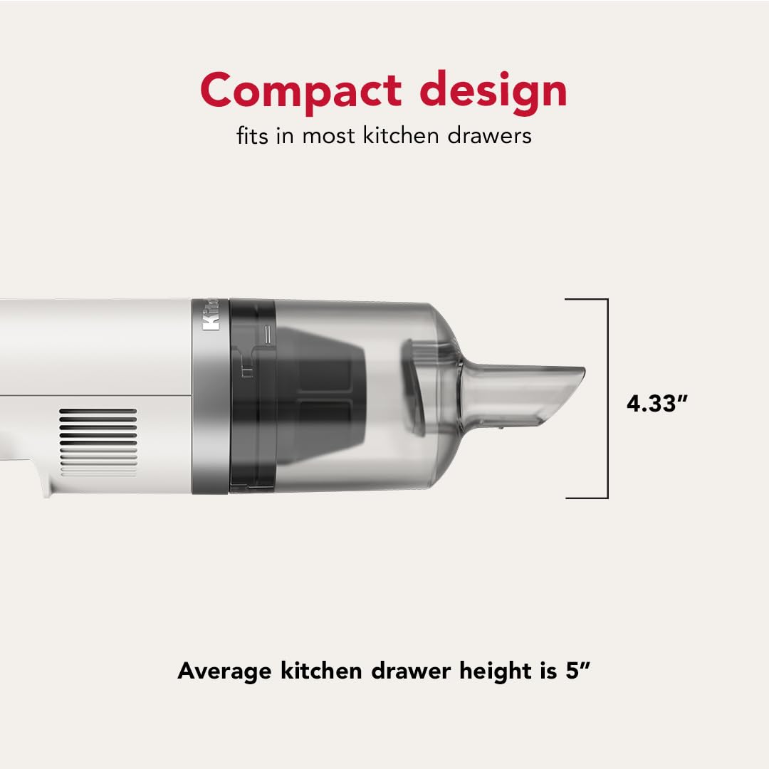 KitchenAid Go™ Cordless Kitchen Vacuum - Battery Included, KKVR121, Black Matte