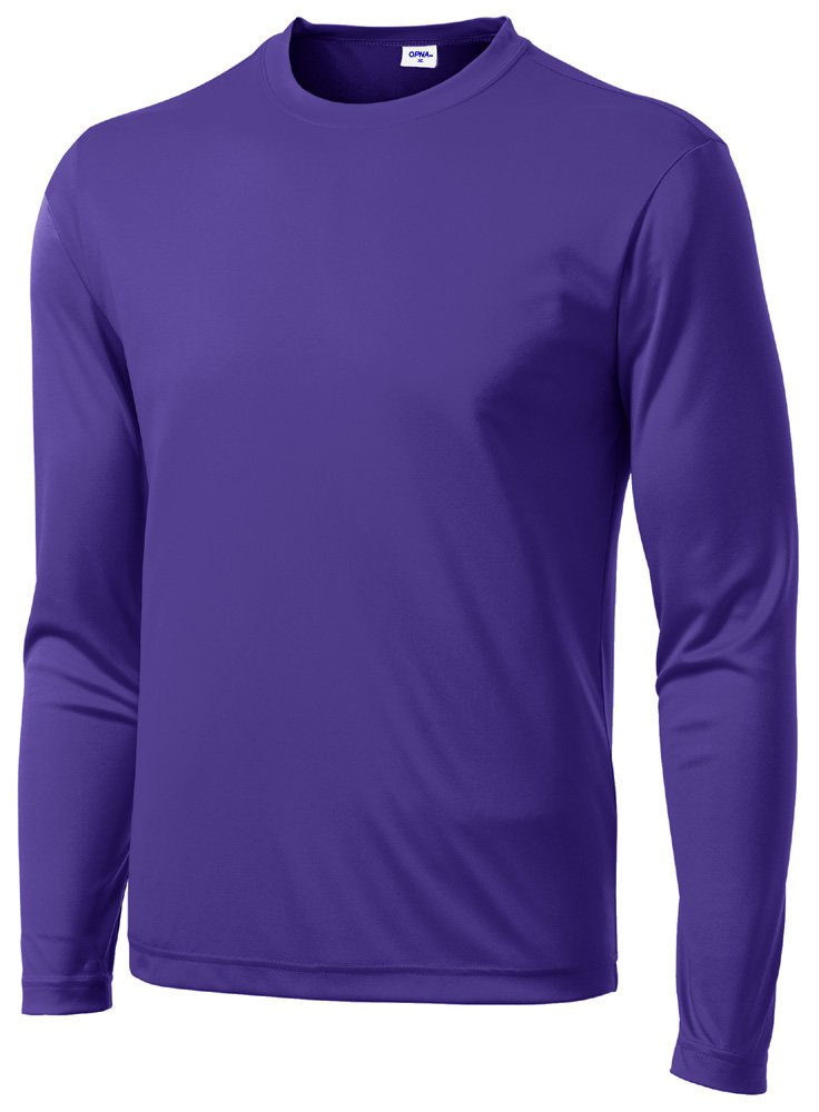 Men's Long Sleeve Moisture Wicking Athletic Shirts, Dry Fit Long Sleeve UV Protection Shirts Men for Workout, Running, Hiking
