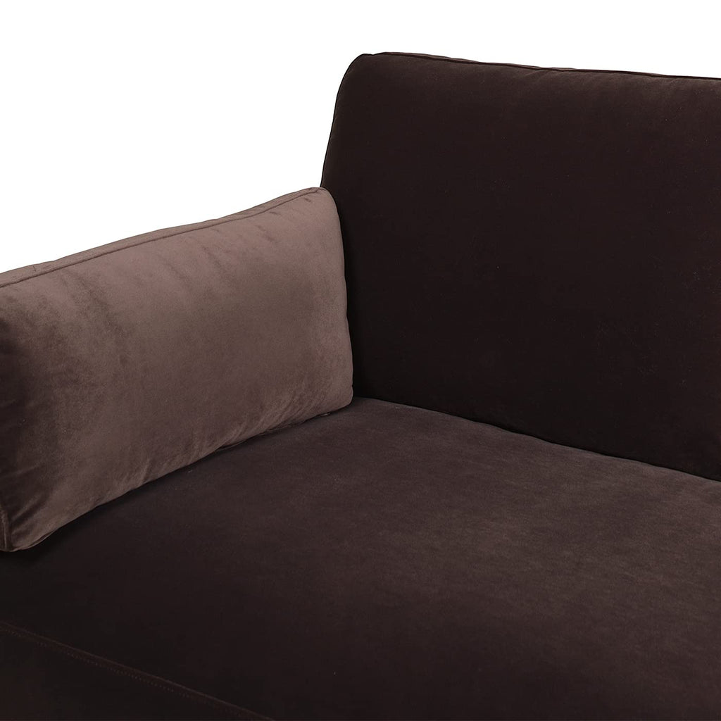 Jennifer Taylor Home Knox 84" Modern Farmhouse Performance Velvet Fabric Living Room Sofa Couch in Burnt Orange