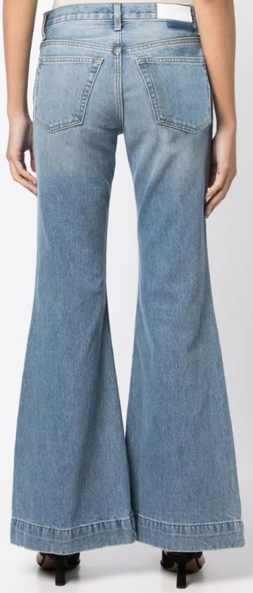Bell Bottom Jeans for Women Ripped High Waisted Classic Flared Denim Pants