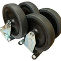 Set of 4 - Replacement Casters Compatible with Rubbermaid Commercial 4400 & 4500 Series Carts - 5" Non-Marking Wheels