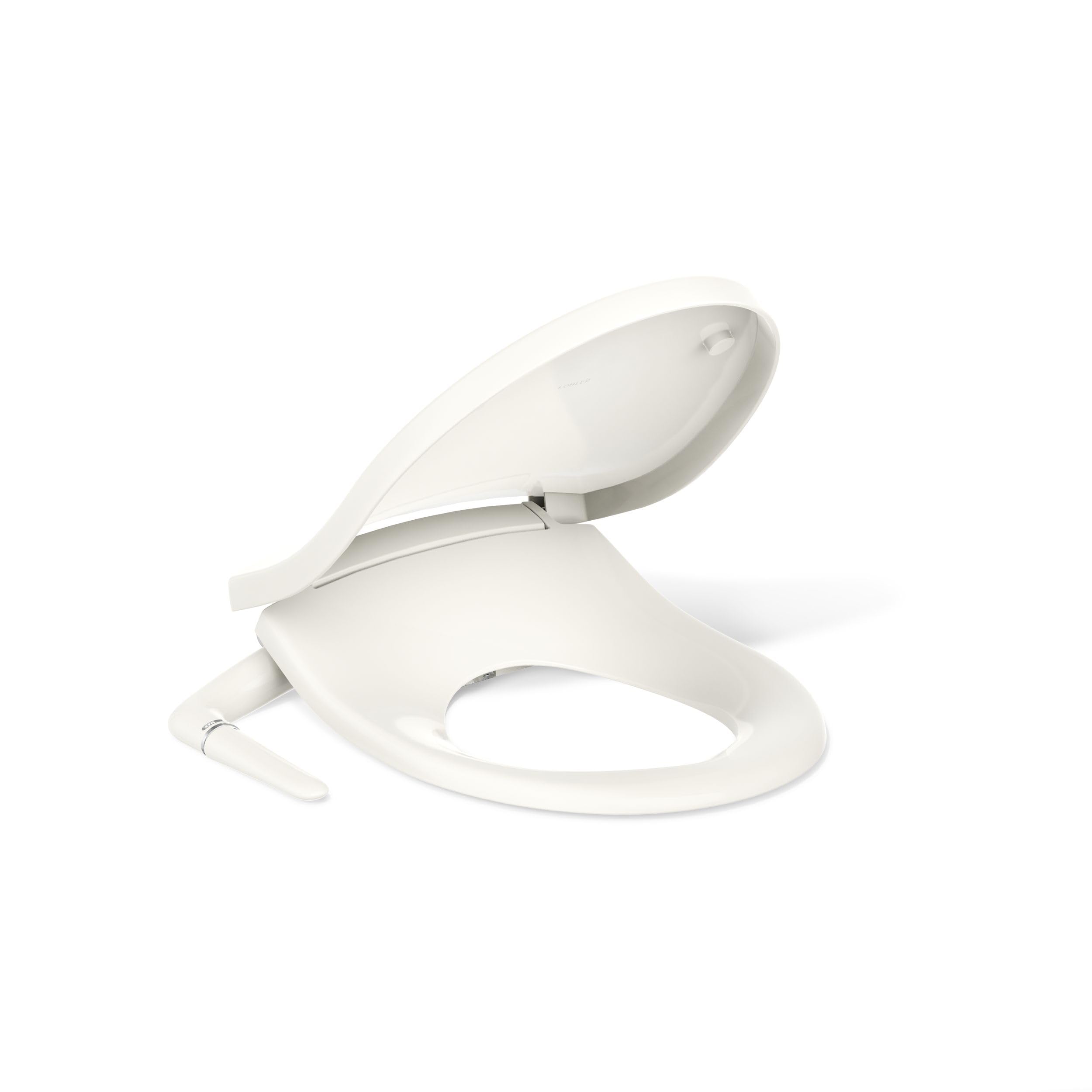 Kohler PureWash M250 Manual Round Bidet Toilet Seat, White, Quiet-Close Lid Prevents Slamming, Easy Installation with Quick-Release Hinges, Adjustable Spray Position & Pressure