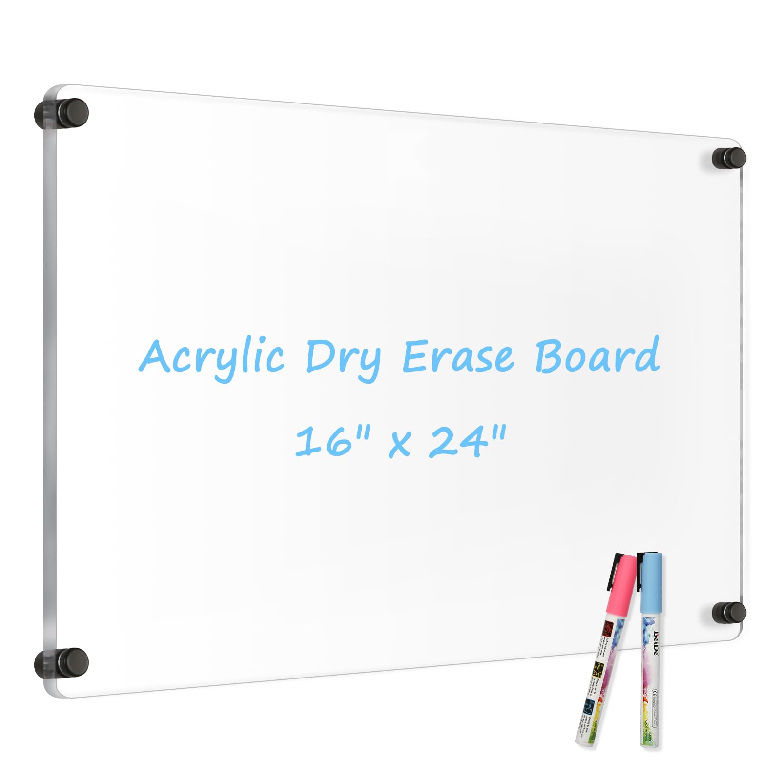 Acrylic Calendar for Wall Whiteboard, 12" x 12" Weekly Clear Dry Erase Board, Small Planning Board White Board for Wall, Home, Office, School