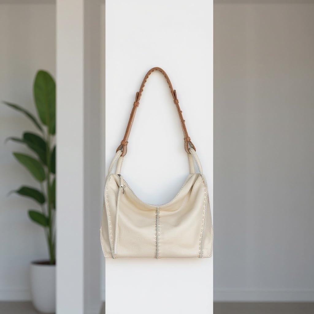 The Sak Los Feliz Hobo Purse - Premium Large Leather Women's Handbag for Everyday & Travel - Durable Purse With Zipper Pocket