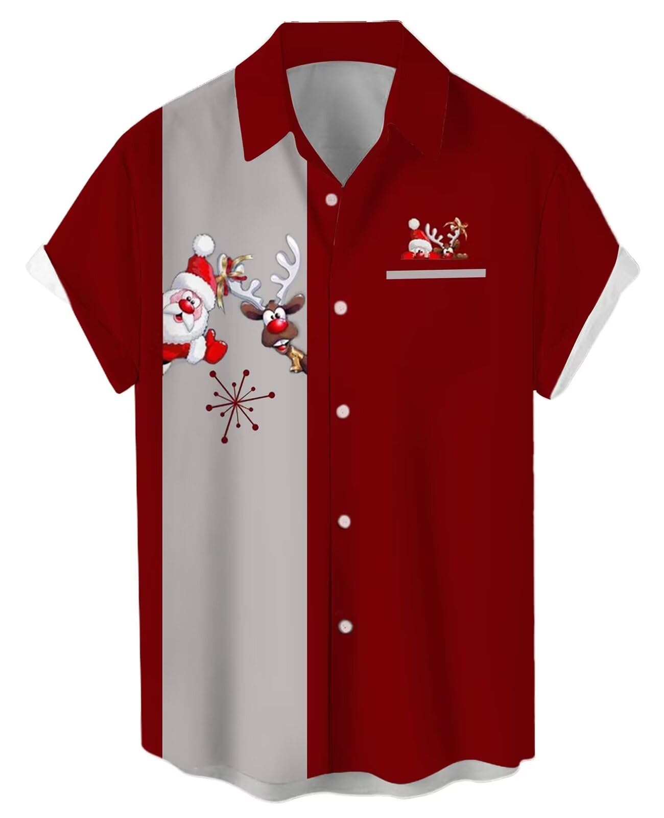 Bowling Shirts for Men Print Short Sleeve Regular Fit Hawaiian Casual Button Down Beach Shirts