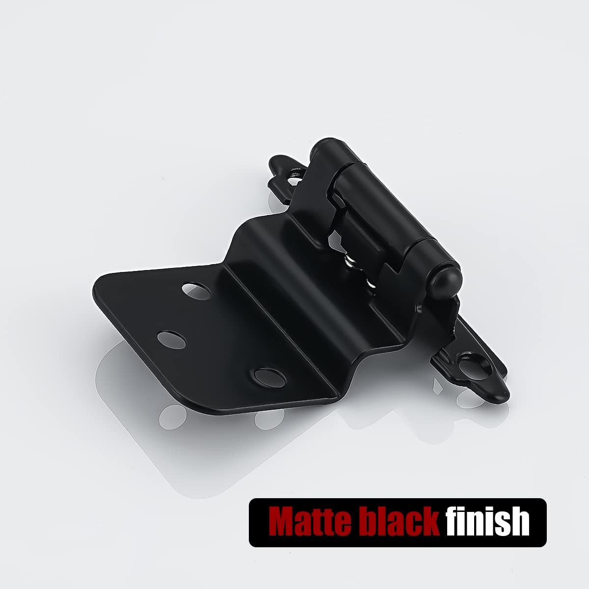 JQK 3/8 Inch Inset Cabinet Door Hinges Oil Rubbed Bronze, 4 Pack 2 Pairs Flush Face Mount Cupboard Self-Closing Kitchen Cabinet Hardware Hinges with Door Bumper, CH201-ORB-P4