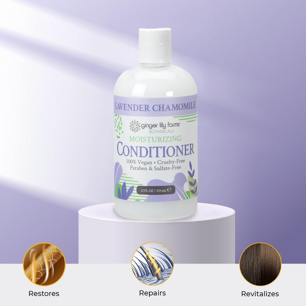 Ginger Lily Farms Botanicals Moisturizing Conditioner for Dry Hair, 100% Vegan & Cruelty-Free, Apple Pear Scent, 1 Gallon Refill (128 fl oz)
