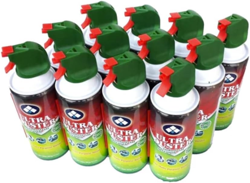 Ultra Duster Industrial Strength Compressed Air Duster Cleaner 10 oz., 12/Pack (UDS-10P12)