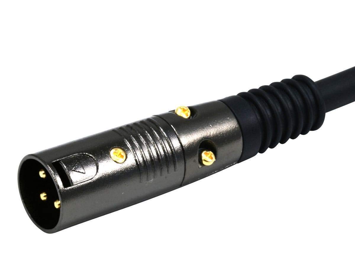 Monoprice 104759 1.5-Feet Premier Series XLR Male to 1/4-Inch TRS Male 16AWG Cable Black