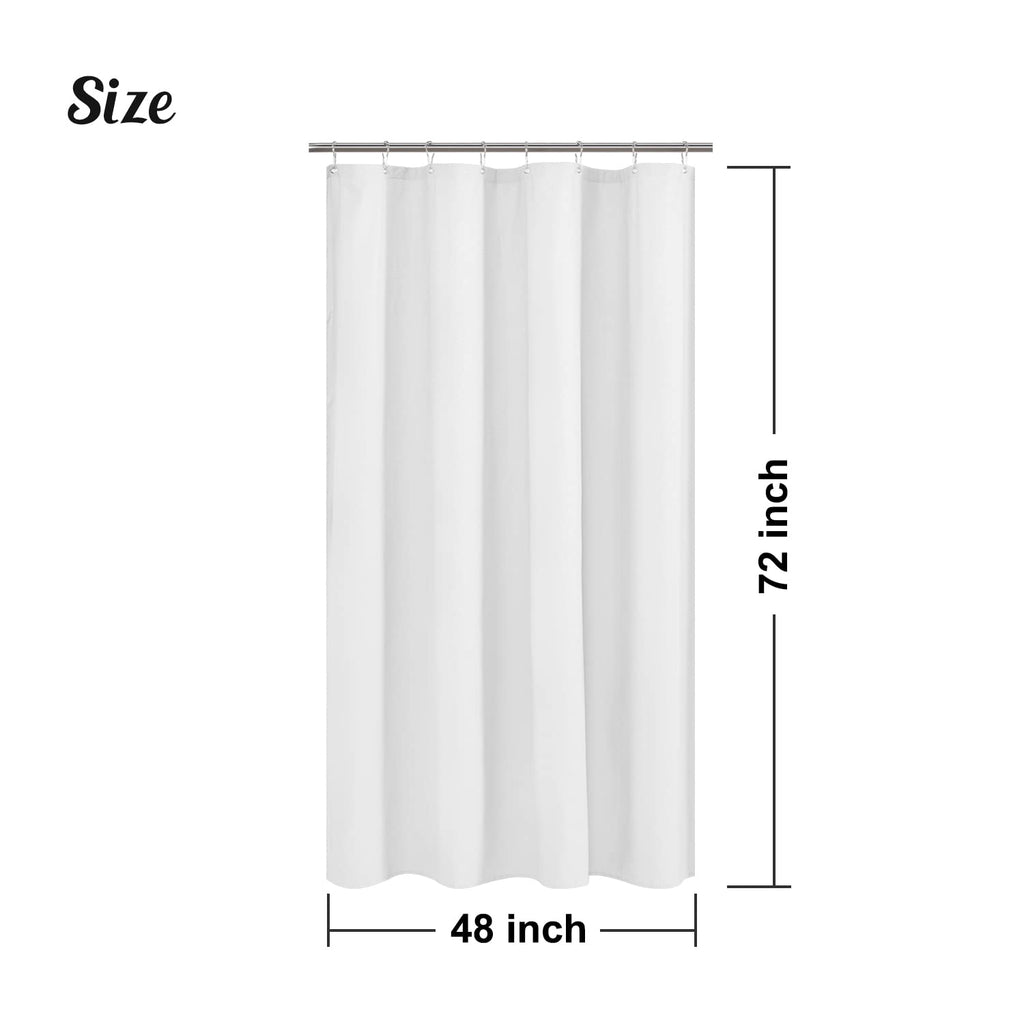 Mrs Awesome Embossed Microfiber Shower Curtain Liner 70 x 72 inches, Soft Fabric Shower Curtain Washable and Water Repellent,70x72, Cream