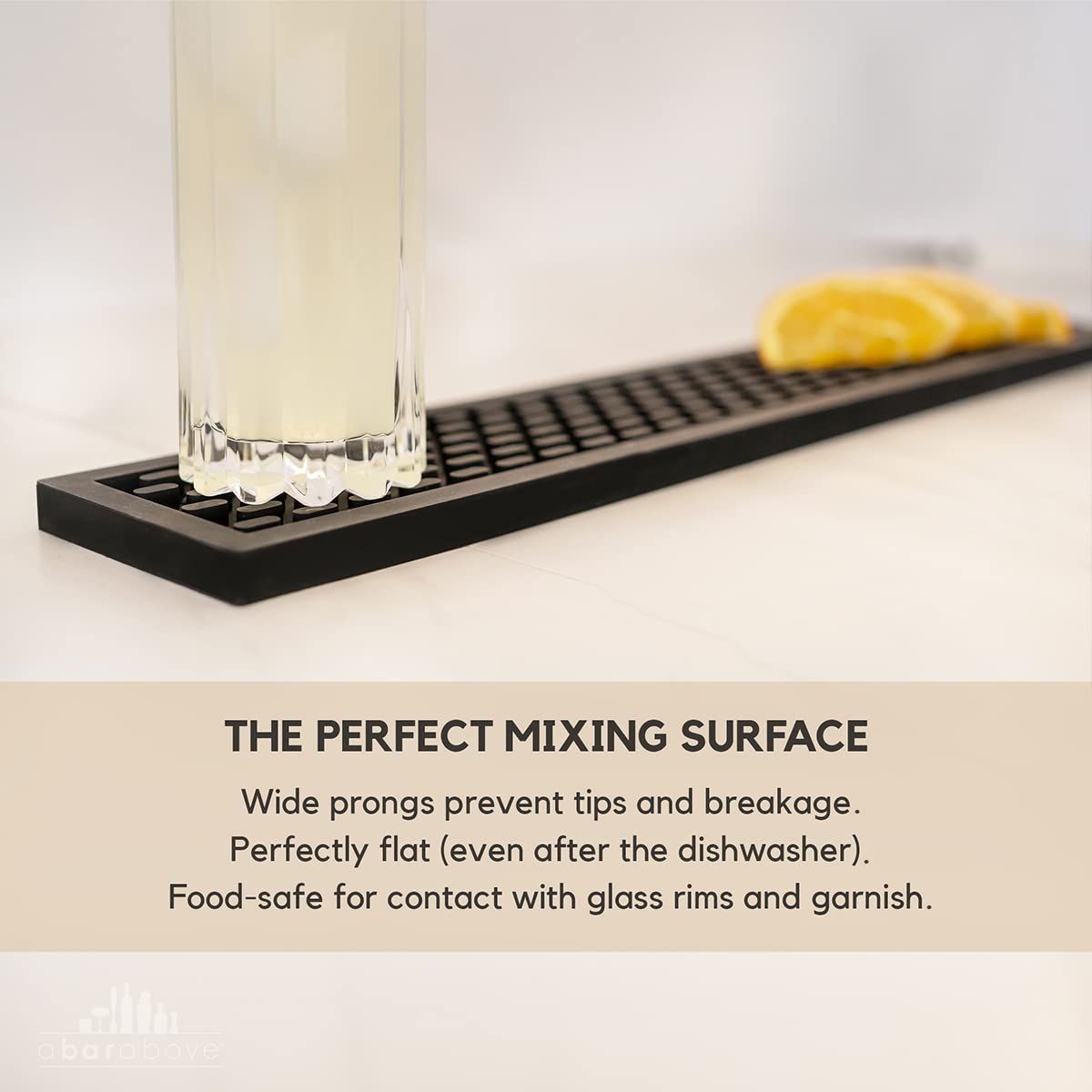 Premium A Bar Above Heavy Duty Bar Mat, Food Safe Silicone Mat, Mats for Bartending and Coffee, Commercial Strength Bartender Accessories, Dish Drying Mats for Kitchen Counter, Barista Accessories