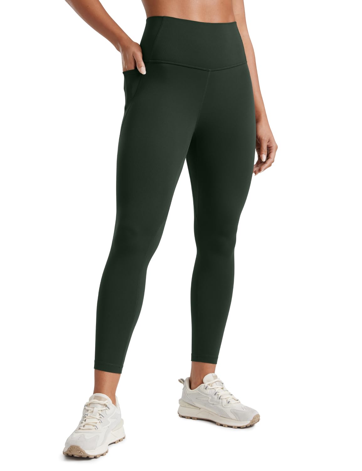 CRZ YOGA Butterluxe Workout Leggings Pockets 25'' - High Waisted Gym Womens Yoga Pants Buttery Soft