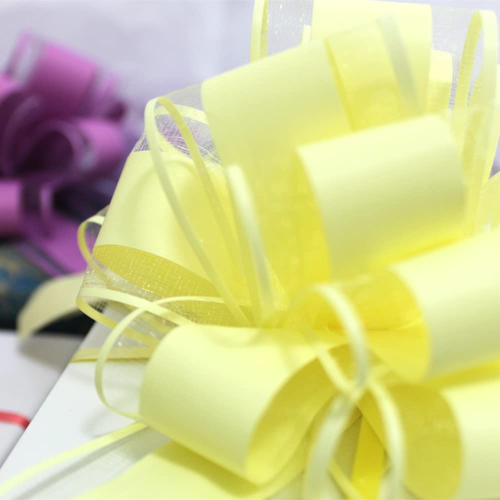 6 PCS Large Pull Bows,Bow for Gift Wrapping,6 inches,Christmas Party Birthday Gift Wedding Ribbon Bows for Wrapping Boxes or Flower Decorations, Valentine's Day Gift Decorations