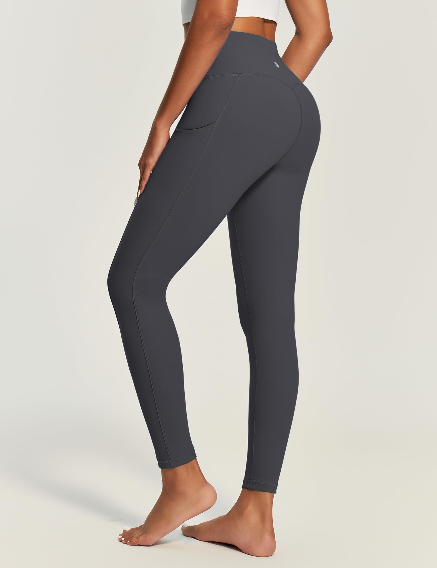 IUGA Compression Leggings for Women Tummy Control No Front Seam Leggings with Pockets High Waisted Workout Yoga Pants